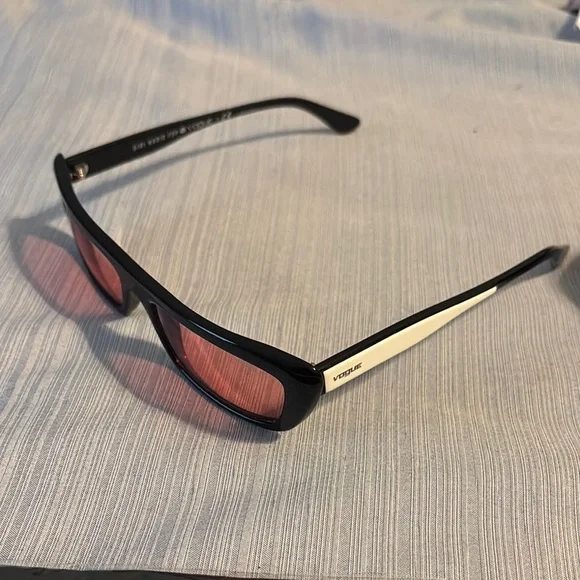 Vogue Black Frames with Rose-Tinted Lenses - Picture 2 of 5